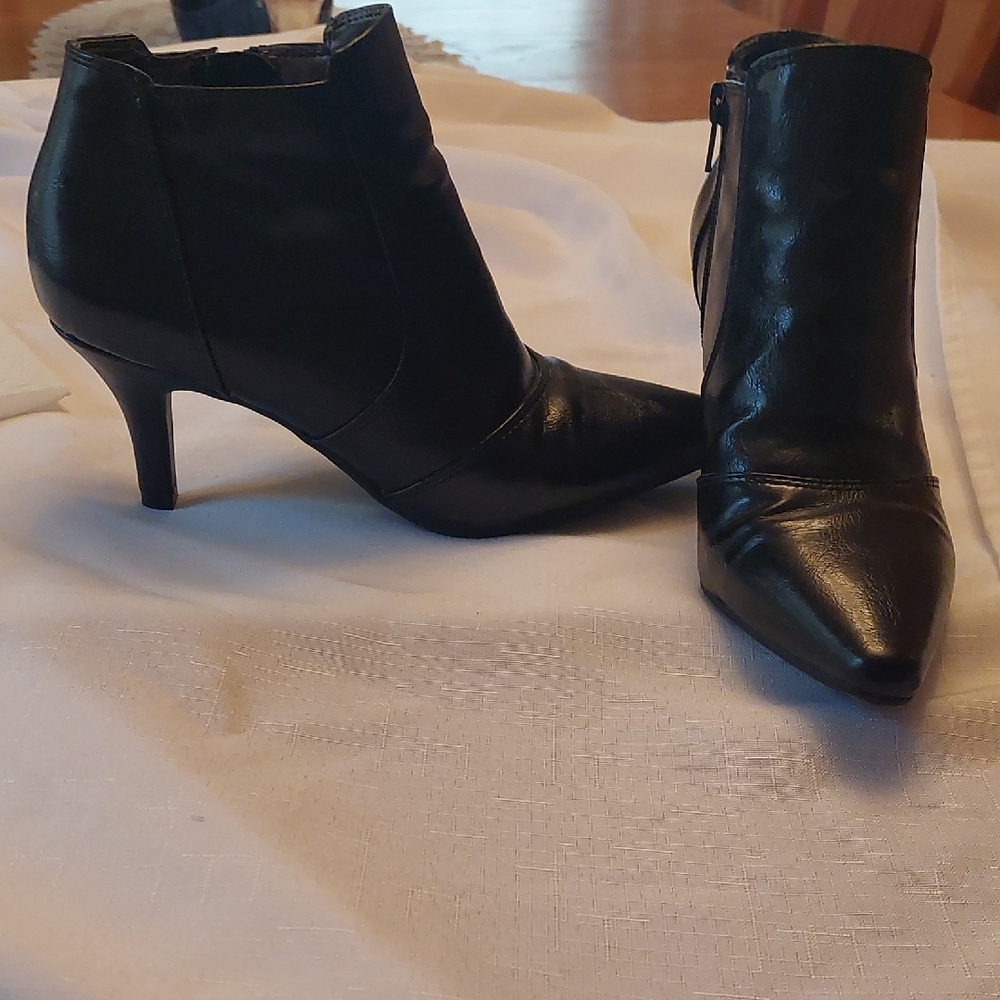 Classic Black Leather Ankle Boots